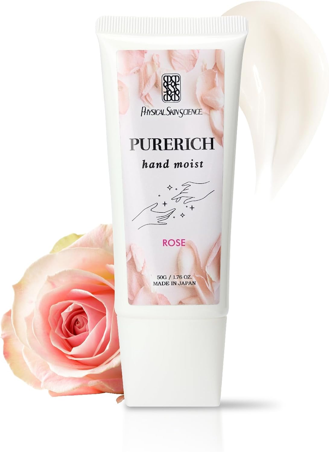 ピュアリッチ ハンドモイスト ハンドクリーム ローズ 50g 植物由来 ベタつかない ボディクリーム コンパクト スキンケア レディース メンズ プレゼント の商品写真